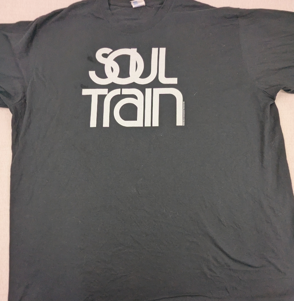 Soul Train Black Tee With Iconic Television Show Logo On Front Size 3X